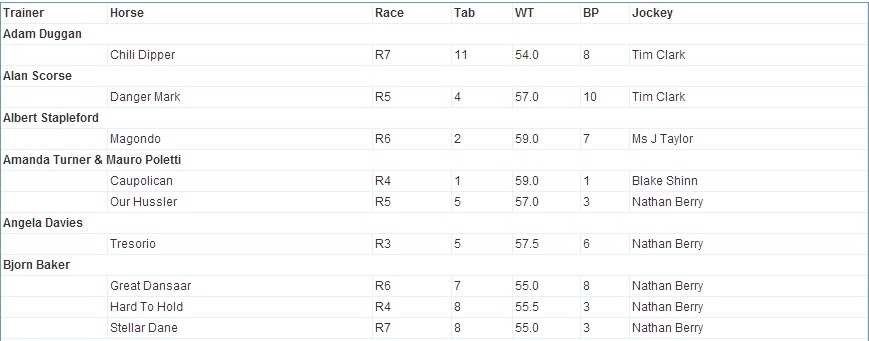 Racing And Sports - Form Guide Explanation